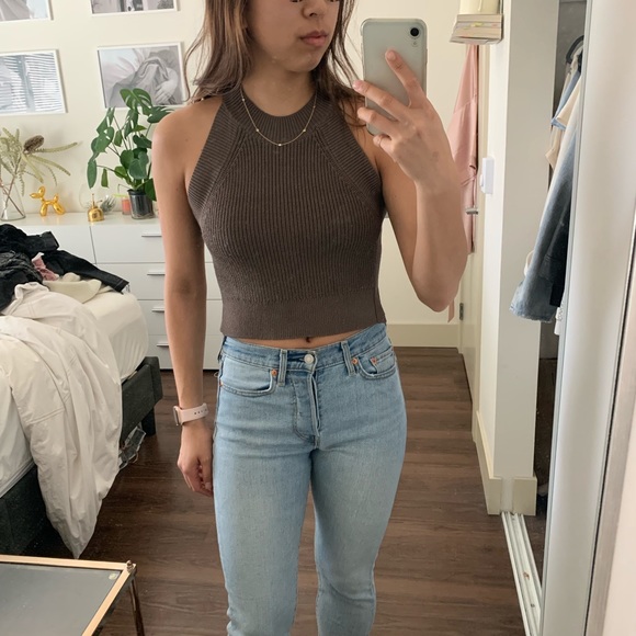 knit wrap crop top